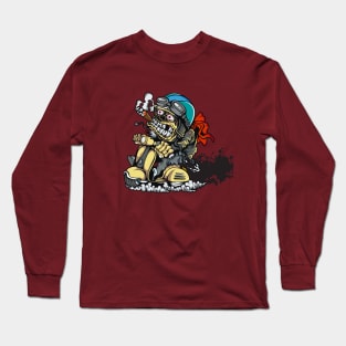 Zombie and scooter Long Sleeve T-Shirt